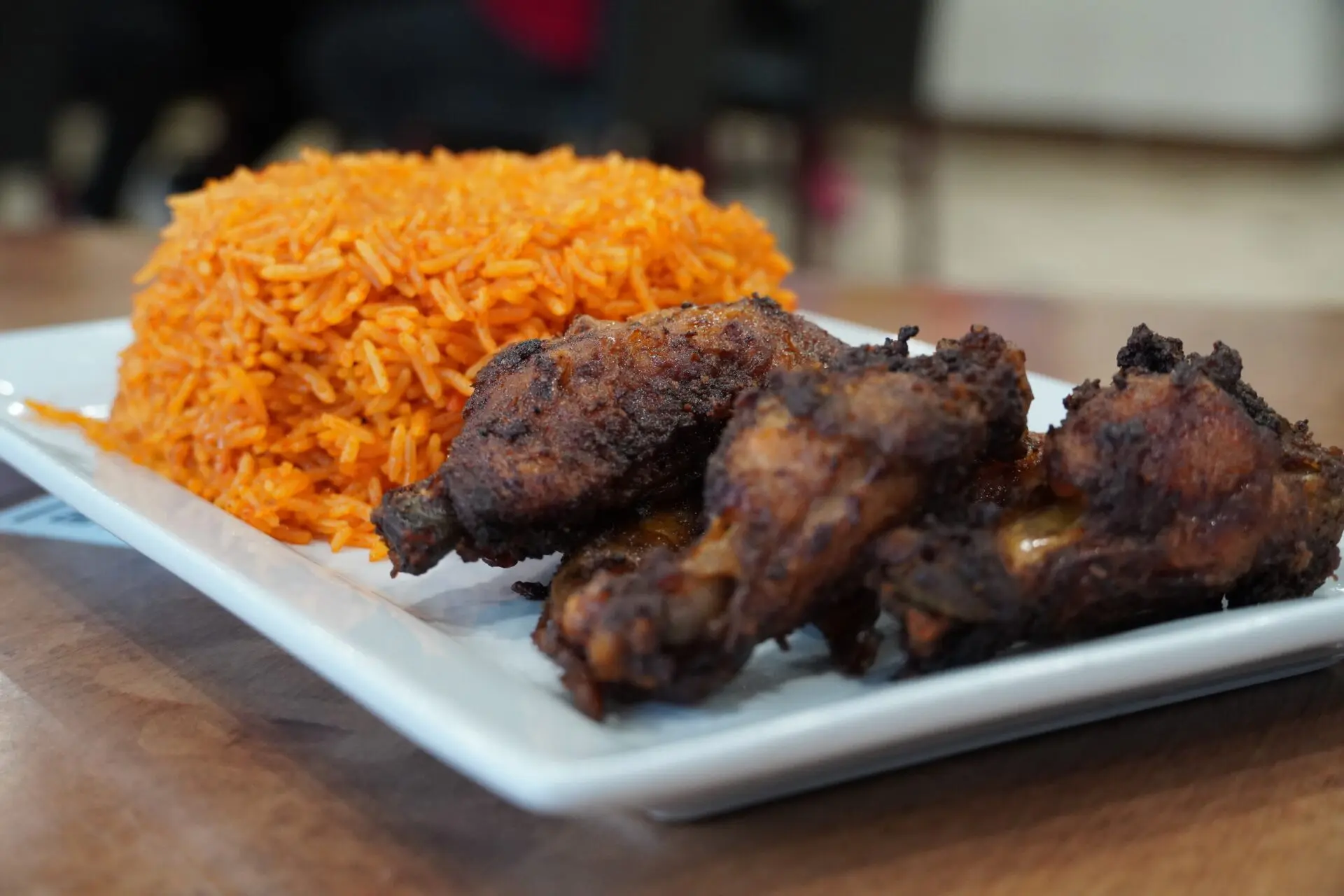 Jollof Rice + Chicken Suya Wings
